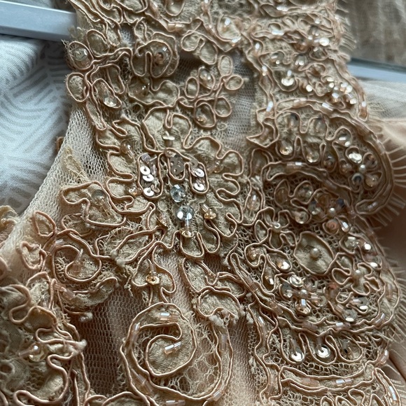 Sherri Hill Mini Homecoming Dress Nude 00 - Picture 5 of 13